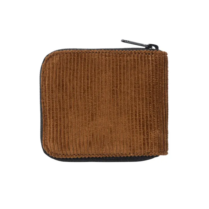 Carhartt WIP Flint Zip Wallet - Deep H Brown-2